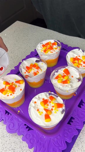 25K views · 60 reactions | Candy Corn Treat! I make a cute candy corn inspired pudding cup! | Shauna M | Facebook