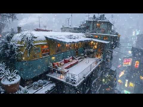 Steamy Ramen in Snowstorm ❄️🍜 | Tokyo Lofi Study Beats LIVE