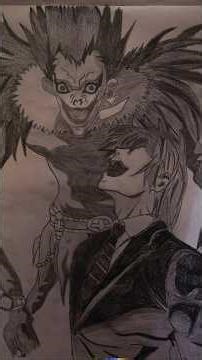 “Light Yagami & Ryuk Sketch | Death Note Art ✍️💀” | Anime Drawing