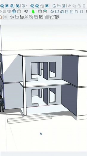 #08- 2 Storey Modern House Design / V-ray Rendering & Exterior Lighting #architecture