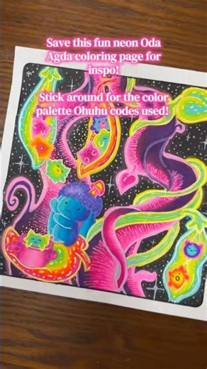 I’ve got neon color palette Ohuhu color codes for ya!