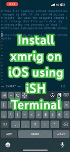 iSH: Install xmrig miner on iOS