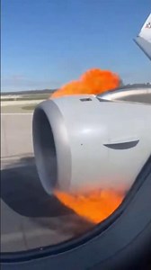 Emergency Landing as Engine Catches Fire on Runway! ✈️🔥#emergencylanding #aviation #viralvideo #uk