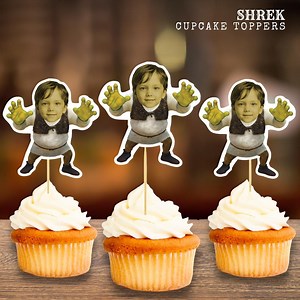 Shrek Personalized Face Cupcake Topper, Ogre Birthday Party Favor - Etsy Canada