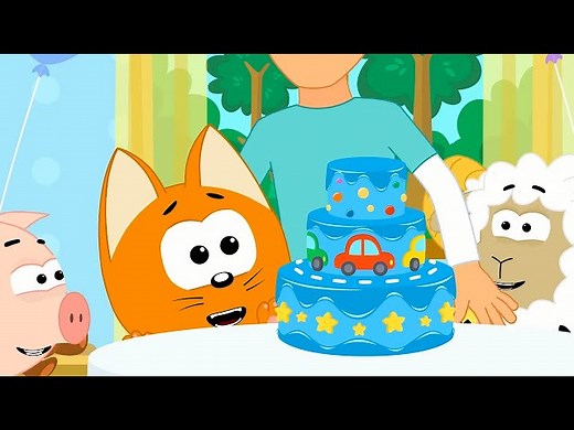 Happy Birthday Song 🎉 - Meow Meow Kitty - song for kids - Videos For Kids