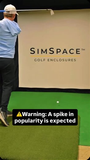 Hideaway Golf Simulators on Instagram: "Warning: Installing a SimSpace enclosure will make you more popular #golfsimulator #indoorgolf #simspace #fyp #golfathome"