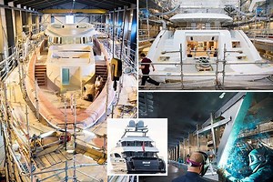 Inside superyacht factory where luxurious floating mansions for the mega-rich are painstakingly put together