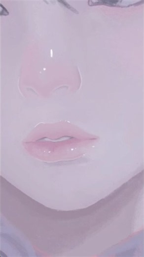 スマホと指で描く『甘い唇🍬』#イラストメイキング