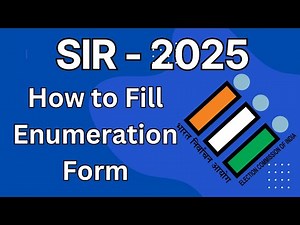 How to Fill SIR / Enumeration Form 2025 | | Help in Tamil