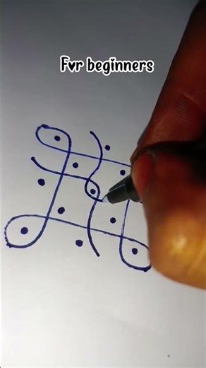 simple Muggu for beginners#muggulu #rangoli #viral #beginners