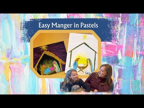 Chalk Pastel Nativity