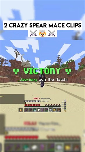 Double spear mace clip #minecraft #viral #pvp #clips #fyp #minecraftpvp #gaming #shorts #funny