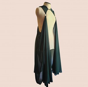 Hunter Green Chiffon Fantasy Costume Hooded Cape - Etsy