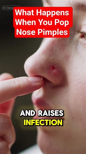 What Happens When You Pop Nose Pimples#AcneAwareness #SkinHealth#DangerTriangle