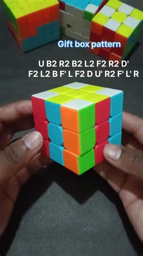 Gift Box Pattern on 3x3 Cube 🎁🔥 #giftboxpattern #cubepattern #speedcube #3x3cube #cubetricks #shorts