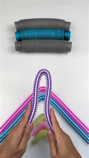Creating FUN! Relaxing Crunchy pop-tube #diy#satisfyingvideos ASMR #relaxing #oddasmr #poptubesounds