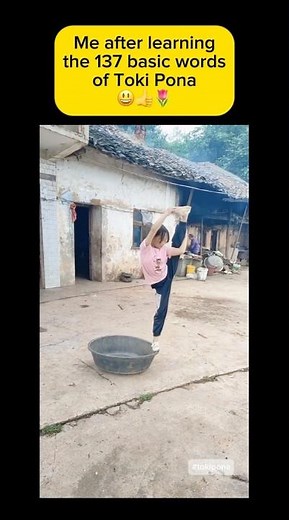 Me after learning the 137 basic words of Toki Pona 😃👍🌷