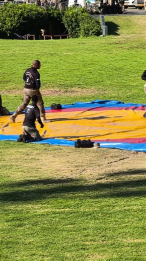 SANDF members showcasing self defence methods for women