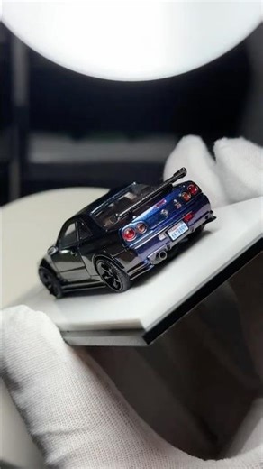 BUZHENGMOWAN CL 1:64 Skyline GT-R R34 Z-TUNE resin car model midnight purple #164scale #nissangtr