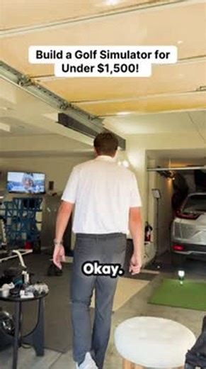 Golf in the Cosmos on Instagram: "This is the blueprint for an elite, budget-conscious home golf simulator setup! Witness the ingenious solution for creating a projector screen system using a simple curtain rack, a clever way to keep the dedicated home gym interference-free. The secret sauce driving the simulation accuracy? A rock-solid Rapsodo launch monitor, making this entire setup hover impressively under the $1,500 mark. Imagine tracking your game while keeping an eye on the live sports bet