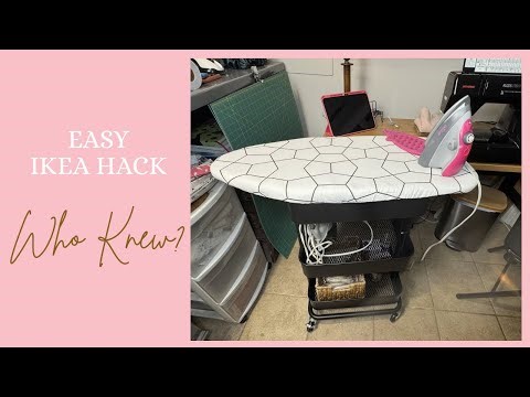 Easy IKEA Hack ~ Iron/Storage Cart On Wheels