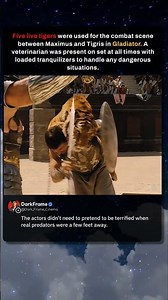 Gladiator used real tigers during one of its most dangerous scenes #movie #fact