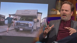 James Corden welcomes Rainn Wilson to Stage 56 and asks him about his big journey with his family across the American West in an RV. After Rainn explains what inspired their trip, which included delivering food supplies to the Navajo Nation, he admits he might not be cut out for life as a recreational vehicle operator. And James asks Rainn about his experience about heading into the wild with Bear Grylls before Rainn talks about his scripted podcast, "Dark Air with Terry Carnation." | The Late L