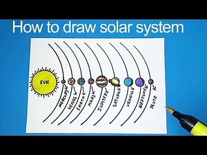 How to draw solar system Easy | Easy solar system Drawing for kids