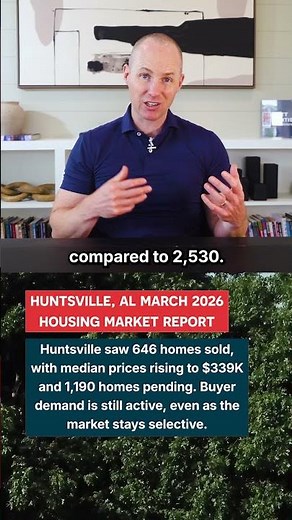 Huntsville, AL March 2026 Housing Market Report #shorts