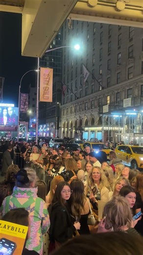 signing autographs after the Hamilton show here in New York