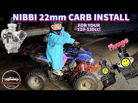 $46 Racing Carburetor upgrade for your 125cc ATV or Dirt Bike! NIBBI PE22mm - Step by step install!