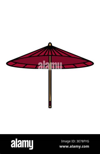bobbing motion animation of traditional japanese waxed paper umbrella Stock Video Footage - Alamy