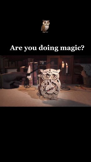 ROKR Owl Clock: A Magical Wooden Timepiece