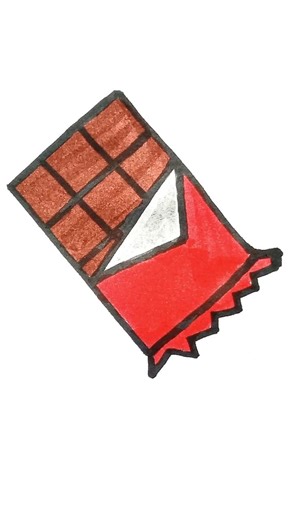 Chocolate 🍫 Drawing Easy Technique #drawing #art #chocolate #shorts #trending