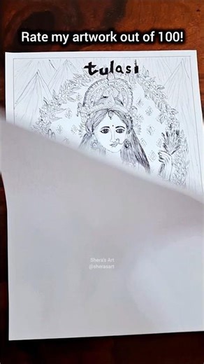 Rate my artwork out of 100🌿✨️ | Tulasi Devi | Kannada Song #shorts#tulasi#tulasisong