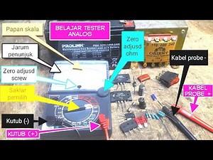 Cara menggunakan alat ukur multitester analog part 1~9