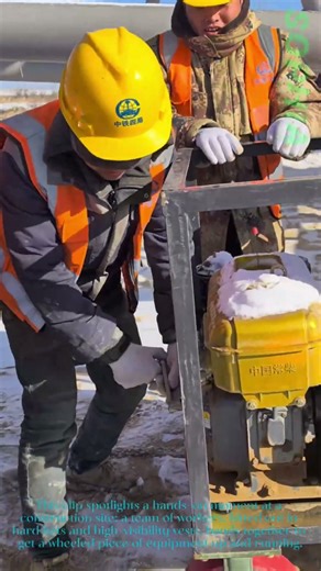 Crew Works Together to Start Up Heavy Gear at Construction Site