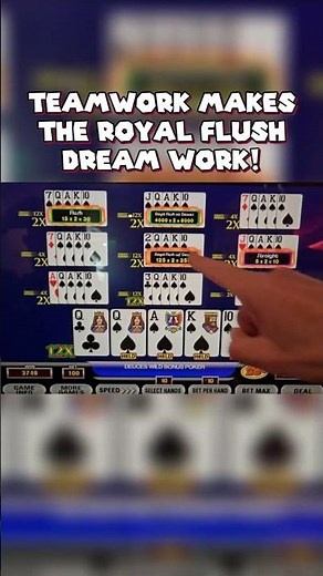 Dealt 4 to Royal on 10-play! How many $2k royals can we get? #casinos #videopoker #royalflush