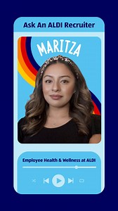 35 reactions · 3 comments | You asked, so we're answering! How do we prioritize our employees' well-being? Take a listen to one of our Recruitment Selection Supervisors, Maritza, as she answers how we support employee health here at ALDI. Learn more :https://bit.ly/3XYYzGs | ALDI USA Careers | Facebook