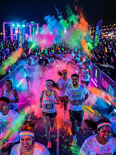Glow Run By Glow Festival is coming to a city near you. Get your tickets from Luna Ticketing today. Click the link in our bio. #GlowRun #Event #Thingstodo #GlowFest #CapCut