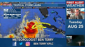 12K views · 33 reactions | Laura now expected to be a major category 3 hurricane upon landfall late Wednesday night | KPLC 7 Weather | Facebook