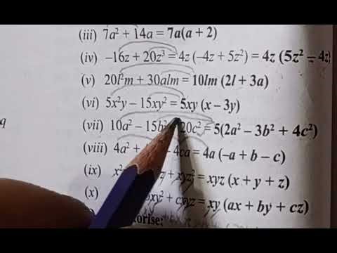 Class 8 Math chap. 12 factorisation ex. 12.1 ka Q. no 2. ka solution. #Mathematics. new ncert.