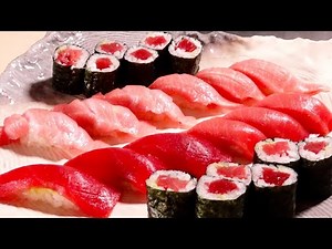 【マグロ 寿司の仕込み】肉厚で絶品な鮪マグロを寿司職人が贅沢に握る How to make tuna Sushi