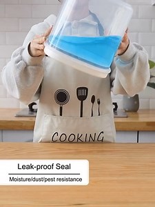 TBMax Extra Large Flour and Sugar Containers - 2 Pack 20 lbs + 10 lbs Rice Storage Container Food Storage Bins with Lids | Pantry Organization and Storage Containers