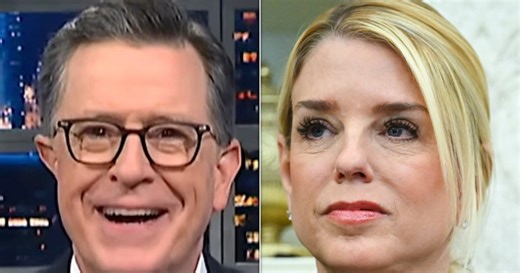 Stephen Colbert Taunts Pam Bondi With 5 'Heartfelt' Words After Trump Fired Her