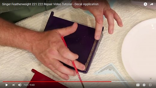 How to Apply Decals to the Singer Featherweight