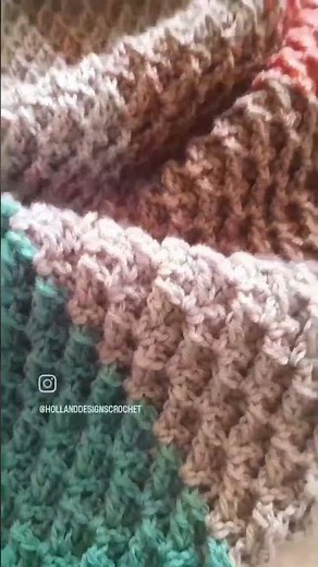 New #crochet #pattern | Diagonal Reversible Waffle Blanket