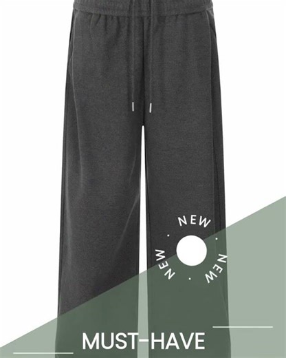 Men's Wide-Leg Drawstring Pants