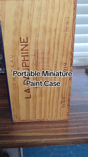 DIY Portable Miniature Paint Case from Wine Crate