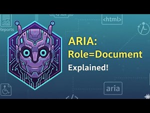 ARIA: role="document"